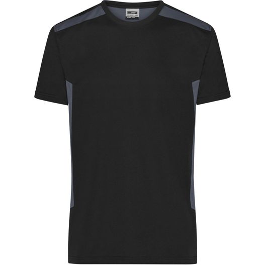Men's Workwear T-Shirt - STRONG - - Strapazierfähiges und pflegeleichtes T-Shirt mit Kontrasteinsätzen (Bild 1)