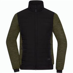 Ladies' Padded Hybrid Jacket - Wattierte Jacke mit Stehkragen im attraktiven Materialmix