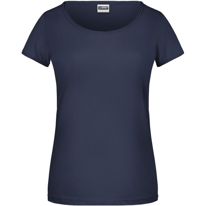 Ladies'-T - T-Shirt mit trendigem Rollsaum