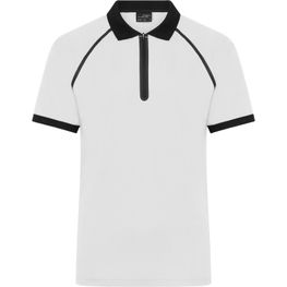 Men's Zip-Polo - Polo mit Reißverschluss aus Funktions-Polyester für Promotion, Sport und Freizeit