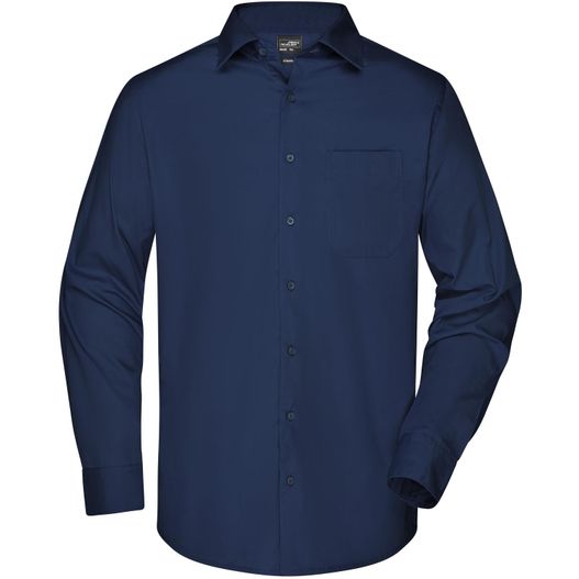 Men's Business Shirt Long-Sleeved - Klassisches Shirt aus strapazierfähigem Mischgewebe (Bild 1)