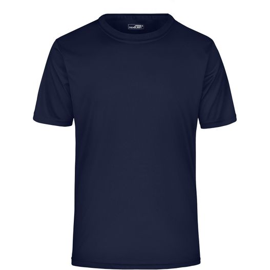 ein navy t - shirt mit einem weißen logo auf der brust Men's Active-T - Funktions T-Shirt für Freizeit und Sport (Bild 1)