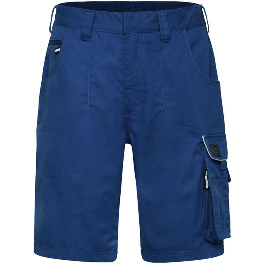 eine blaue ladung shorts mit einer reißverschlusstasche Workwear Bermudas - SOLID - - Funktionelle Arbeitsshorts im cleanen Look mit hochwertigen Details (Bild 1)