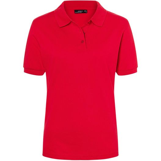 ein rotes poloshirt mit einem kragen und einem kurzen ärmel Classic Polo Ladies - Hochwertiges Polohemd mit Armbündchen (Bild 1)