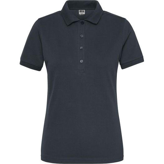 ein frauen poloshirt mit kragen Ladies' BIO Stretch-Polo Work - SOLID - - Polo aus weichem Elastic-Piqué (Bild 1)