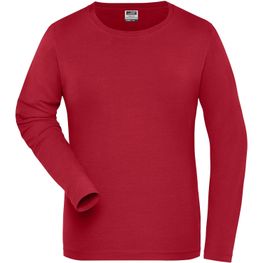 Ladies' BIO Stretch-Longsleeve Work - SOLID - - Langarm Shirt aus weichem Elastic-Single-Jersey