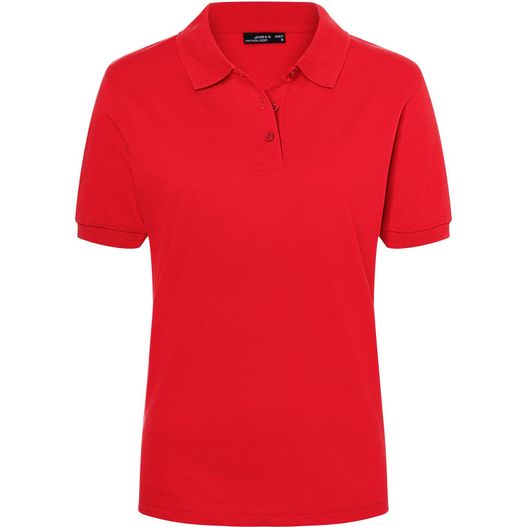ein rotes poloshirt mit einem kragen und einem kurzen ärmel Classic Polo Ladies - Hochwertiges Polohemd mit Armbündchen (Bild 1)