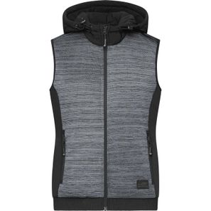 Ladies' Padded Hybrid Vest - Wattierte Strickfleece Weste im attraktiven Materialmix