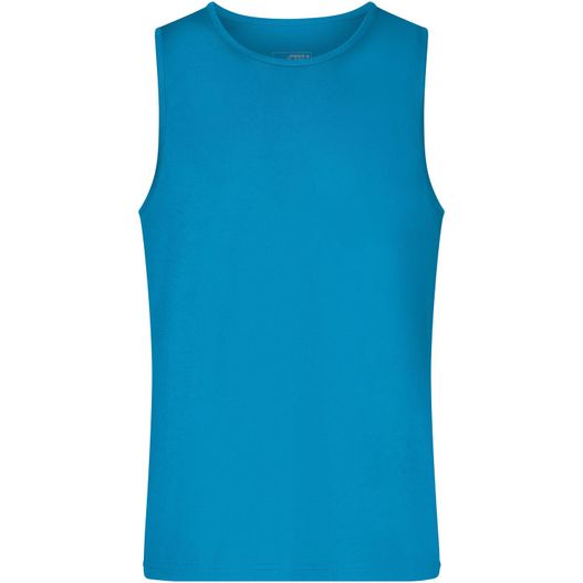 ein blaues tanktop mit rundem hals Men's Active Tanktop - Funktionstop für Freizeit und Sport (Bild 1)