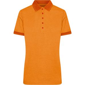 Ladies' Heather Polo - Melange Polo mit modischen Details