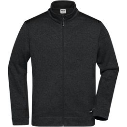 Men's Knitted Workwear Fleece Jacket - STRONG - - Pflegeleichte Strickfleece Jacke im Materialmix