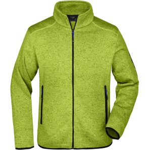 Men's Knitted Fleece Jacket - Modische Strickfleece Jacke mit Stehkragen