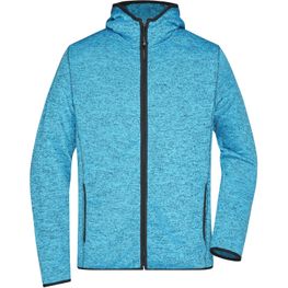 Men's Knitted Fleece Hoody - Kapuzenjacke aus Strickfleece in Melange-Optik