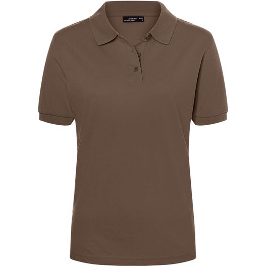 braunes poloshirt für frauen Classic Polo Ladies - Hochwertiges Polohemd mit Armbündchen (Bild 1)