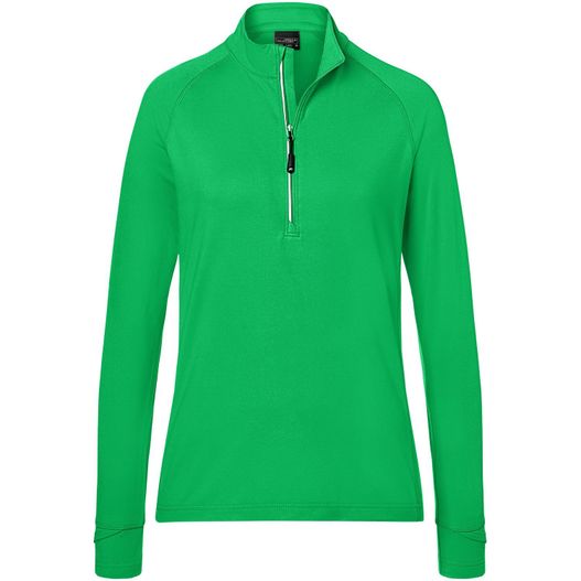 Ladies' Sports  Shirt Half-Zip - Langarm-Shirt mit Reißverschluss für Sport und Freizeit (Bild 1)