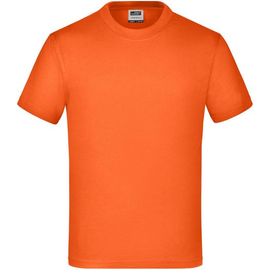 ein oranges t-shirt auf weißem hintergrund Junior Basic-T - Kinder Komfort-T-Shirt aus hochwertigem Single Jersey (Bild 1)