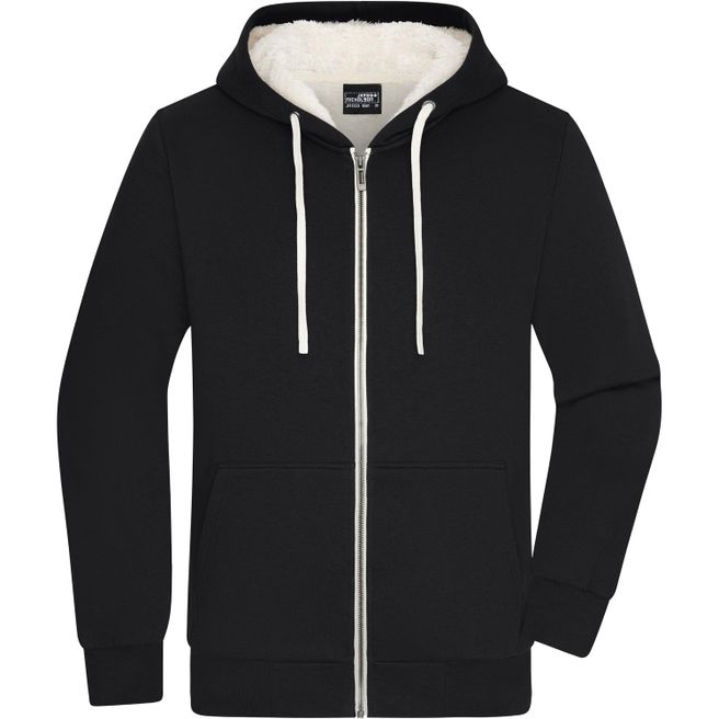 Men's Doubleface Jacket - Kapuzenjacke aus BIO-Baumwolle mit weichem Sherpa-Futter