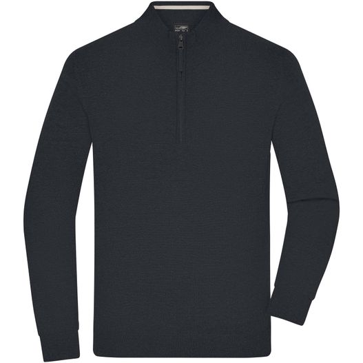 Men's Half-Zip Troyer - Klassischer Troyer aus Baumwolle (Bild 1)