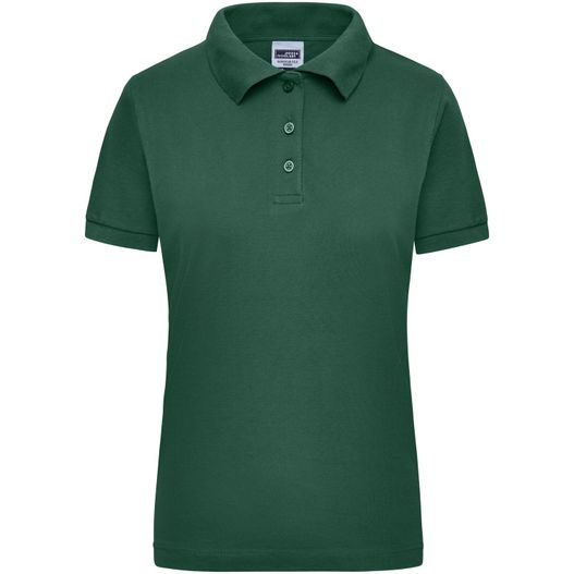 ein grünes poloshirt mit einem weißen logo auf der brust Workwear Polo Women - Strapazierfähiges klassisches Poloshirt (Bild 1)