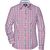 Ladies' Checked Blouse - Modisches Karoshirt mit Uni-Einsätzen an Kragen und Manschette