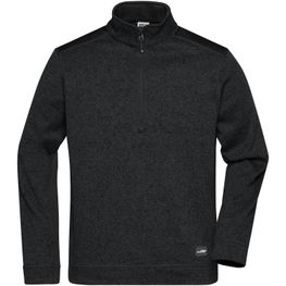 Men's Knitted Workwear Fleece Half-Zip - STRONG - - Pflegeleichter Strickfleece Troyer im Materialmix