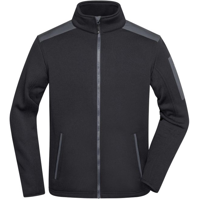 Produktabbildung Men's Knitted Fleece Jacket - Superweiche, warme Strickfleece Jacke Men's Knitted Fleece Jacket - Superweiche, warme Strickfleece Jacke