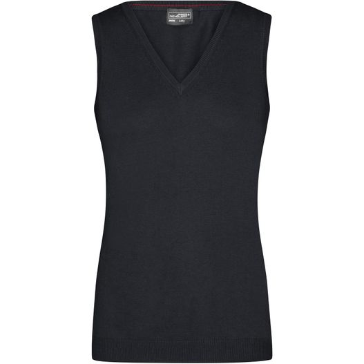 Ladies' V-Neck Pullunder - Klassischer Baumwoll-Pullunder (Bild 1)
