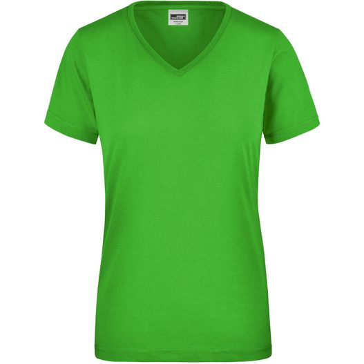 ein frauen grün v - hals t - hemd Ladies' Workwear T-Shirt - Strapazierfähiges und pflegeleichtes T-Shirt (Bild 1)