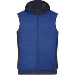 Men's Padded Hybrid Vest - Wattierte Strickfleece Weste im attraktiven Materialmix