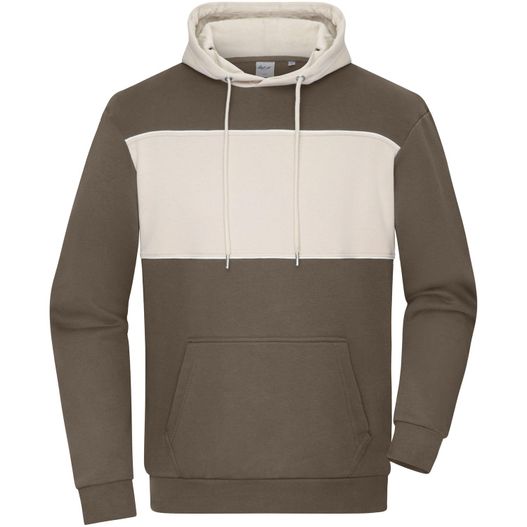 Sweat-Hoody colour-block UNISEX - Unisex Hoody mit Kontrasteinsatz (Bild 1)