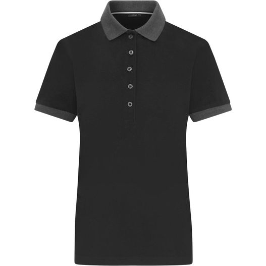 Ladies' Polo - Klassisches Polo mit kontrastfarbigem Kragen und Armbündchen in Piqué-Qualität (Bild 1)