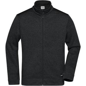Men's Knitted Workwear Fleece Jacket - STRONG - - Pflegeleichte Strickfleece Jacke im Materialmix