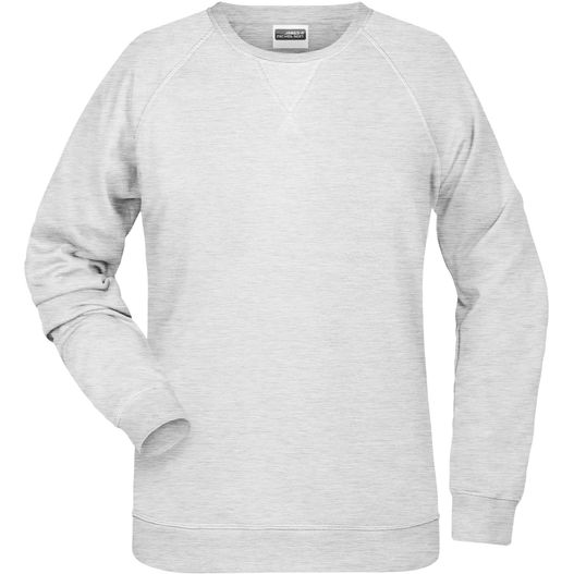 ein weißes sweatshirt mit langem ärmel Ladies' Sweat - Klassisches Sweatshirt mit Raglanärmeln (Bild 1)