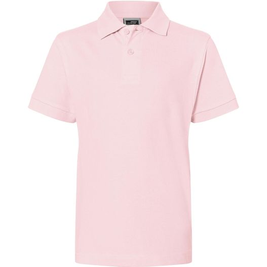rosa poloshirt mit weißem kragen Classic Polo Junior - Hochwertiges Polohemd mit Armbündchen (Bild 1)