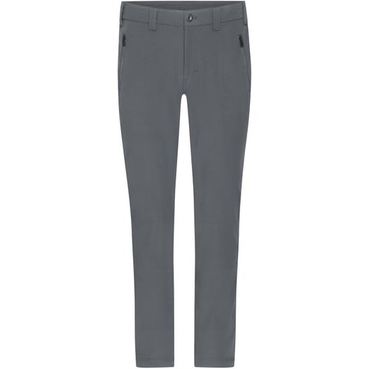 eine graue hose mit reißverschluss und taschen Men's Pants - Bi-elastische Hose in sportlicher Optik (Bild 1)