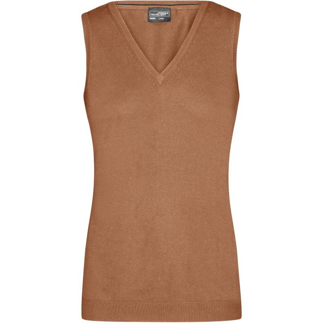 Ladies' V-Neck Pullunder - Klassischer Baumwoll-Pullunder