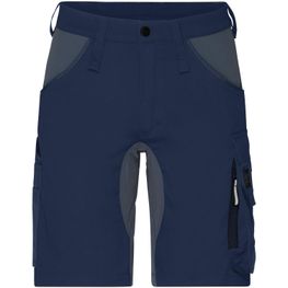 Workwear Stretch-Bermuda Slim Line - Spezialisierte kurze Arbeitshose in schmaler Schnittführung mit elastischen Einsätzen und funktionellen Details