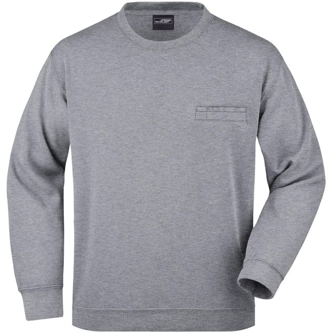 Men's Round Sweat Pocket - Klassisches Sweatshirt mit Brusttasche