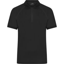 Men's Zip-Polo - Polo mit Reißverschluss aus Funktions-Polyester für Promotion, Sport und Freizeit