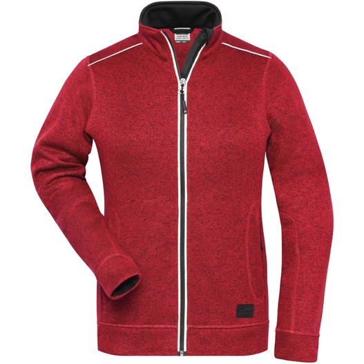 Ladies' Knitted Workwear Fleece Jacket - SOLID - - Pflegeleichte Strickfleece-Jacke (Bild 1)