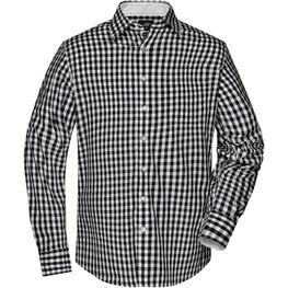 Produktabbildung Men's Checked Shirt - Modisches Karoshirt mit Uni-Einsätzen an Kragen und Manschette Men's Checked Shirt - Modisches Karoshirt mit Uni-Einsätzen an Kragen und Manschette