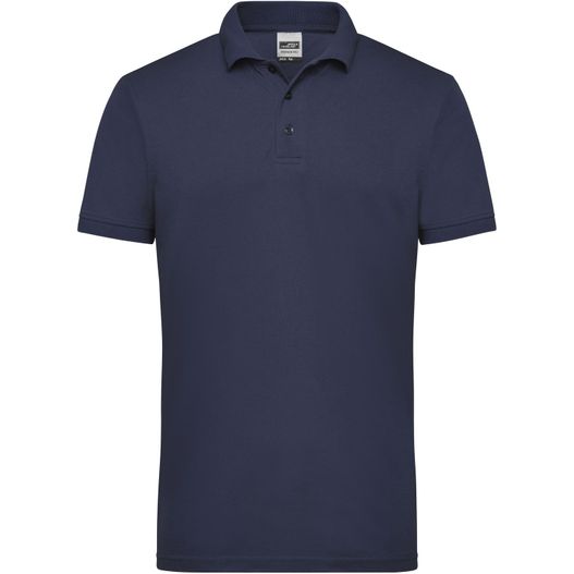 ein navy poloshirt mit einem weißen kragen Men's Workwear Polo - Pflegeleichtes und strapazierfähiges Polo (Bild 1)