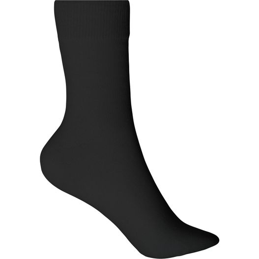 eine schwarze socke mit einem weißen logo darauf Bio Socks - Klassische Socke mit hohem BIO-Baumwollanteil (Bild 1)