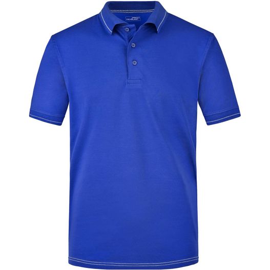 Men's Elastic Polo - Hochwertiges Poloshirt mit Kontraststreifen (Bild 1)