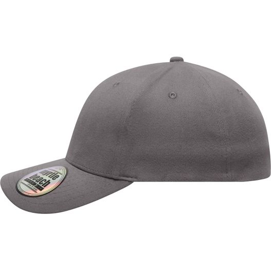 eine baseballkappe mit einem patch auf der vorderseite 6 Panel Elastic Fit Baseball Cap - Trendiges 6 Panel Cap ohne Verschluss (Bild 1)