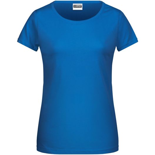 ein frauenblaues t-shirt Ladies' Basic-T - Damen T-Shirt in klassischer Form (Bild 1)