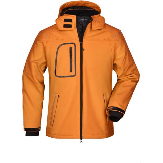 eine jacke mit kapuze und reißverschluss Men’s Winter Softshell Jacket - Modische Winter Softshelljacke (Bild 1)