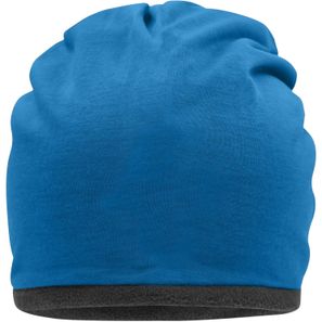 Fleece Beanie - Lässige Mütze mit Fleece-Kontrastabschluss
