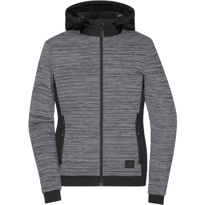 Ladies' Padded Hybrid Jacket - Wattierte Strickfleece Jacke im attraktiven Materialmix