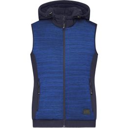 Ladies' Padded Hybrid Vest - Wattierte Strickfleece Weste im attraktiven Materialmix